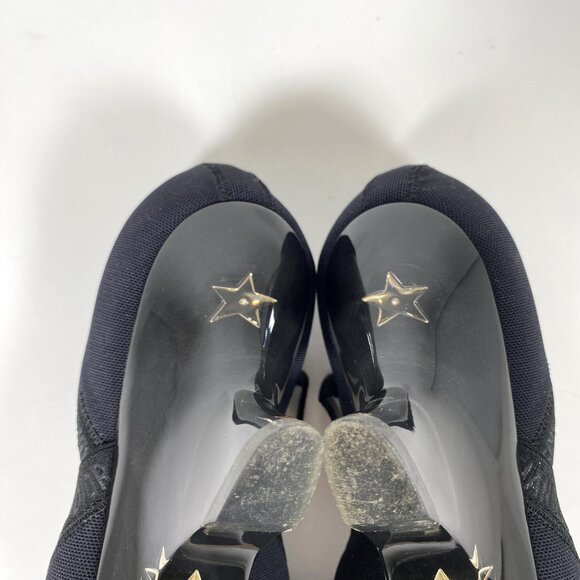 CHRISTIAN DIOR Runway Black with Clear Wedge Heel - Picture 9 of 12